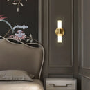 GobekUsa Gold Brass Acrylic Wall Lamp with G9 Bulb for Bathroom and Bedroom Lighting