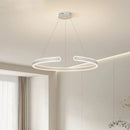GobekUsa Circle Pendant Chandelier Dimmable LED Lights for Modern Living Room
