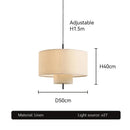 GobekUsa Handmade Fabric Chandelier: Retro Hanging Lamp for Home & Office