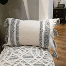 GobekUsa Geometric Tufted Tassel Cushion Cover Cotton Canvas Fall Pillow Cover