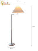 GobekUsa Cream Rocker Arm LED Floor Lamp for Modern Living Spaces