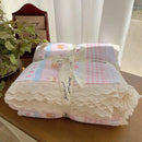 GobekUsa Lace Romantic Comforter Set - Full Twin Double Size Bed Linens