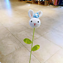 GobekUsa Knitted Sunflower & Rabbit Bouquet: Handmade Crochet DIY Home Decor & Gift