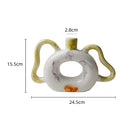 GobekUsa Abstract Handle Ceramic Vase for Floral Arrangements and Home Decoration