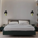 GobekUsa Cream 2Head Macaron LED Wall Lamp in Black for Home Decor