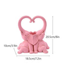 GobekUsa Elephant Couple Resin Candlestick Figurines Decor