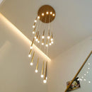 GobekUsa Black LED Ceiling Chandelier: Stylish Staircase Lighting for Home Decor & Living Room