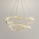 GobekUsa Crystal LED Chandelier Pendant Light Modern Luxury Foyer Ceiling Lamp