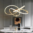 GobekUsa Geometric LED Ceiling Chandelier Artistic Lines Modern Pendant Light