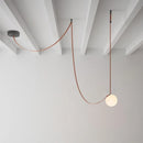 GobekUsa Glass Ball Pendant Light: Modern loft lighting for living room, dining room, stairwell.