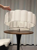 Wabi-Sabi White Fabric Pendant Light by DecorClear.com