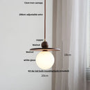 GobekUsa Amber Glass LED Pendant Light - Modern Nordic Design with Iron Base
