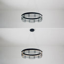 GobekUsa Glass Circle LED Pendant Light: Stratos Luxury Chandelier for Kitchen Island
