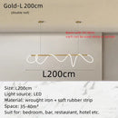 GobekUsa Circle Note Linear Light: Modern Minimalist Nordic Pendant Lamp for Bedroom, Living Room