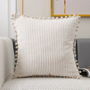 GobekUsa Corduroy Pompom Cushion Cover 45x45 for Sofa Living Room