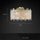 GobekUsa Art Deco Golden Copper Glass Chandelier LED Lighting Fixture