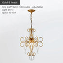 GobekUsa Iron Crystal Chandelier: Modern Luxury Industrial Style for Home Living/Dining Room