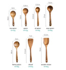 GobekUsa 9-Piece Wooden Cooking Utensils Set with Holder - Teak Kitchen Tools