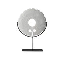 GobekUsa Geometric Totem Resin Statue | Chinese Retro Home Decor Accessory