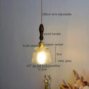 GobekUsa Amber Pendant Light: Nordic Copper Hanging Lamp for Modern Home Decor