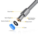 GobekUsa 3m Silver Stainless Steel Shower Hose for Common Faucet - Bathroom Accessory