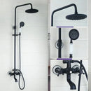 GobekUsa Dual Handle Shower Faucet Set with 8" Rainfall Head and Handshower