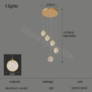 GobekUsa Double Story LED Ring Chandelier - Modern Nordic Style Living Room Lighting