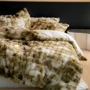 GobekUsa Luxe Faux Fur & Velvet Patchwork Bedding Set - Duvet, Sheet & Pillowcases