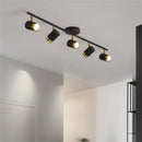 GobekUsa Ceiling Chandelier Black White LED Spotlight for Living Room Bedroom Dining