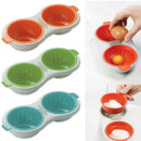 GobekUsa Egg Boiler Silicone Poacher Cooker Double Layer Cup Draining Cooking Tools