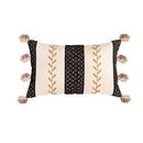 GobekUsa Bohemian Cotton Embroidery Cushion Cover with Tassel for Home Decoration