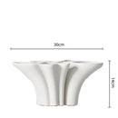 GobekUsa Geometric Ceramic Fold Pattern Flower Vase Decorative Home Ornament