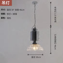 GobekUsa Glass Chrome Pendant Light LED E27 Iron Art Decor for Restaurant Café