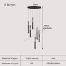 GobekUsa Gold Crystal Stairs Chandelier Luxe LED Pendant Light Luxury Indoor Lighting