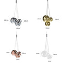 GobekUsa Glass Ball Pendant Lamp - Modern Chrome Chandelier for Home Dining Bedroom Decor