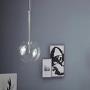 GobekUsa Glass Globe Chrome Pendant Light - Nordic Style Hanging Lamp