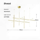 GobekUsa LED Linear Ceiling Chandelier Italian Designer Luxury Dining Room Chandelier