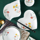 GobekUsa Bone China Rice Noodles Bowl and Dinner Plate Set