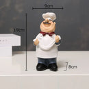 GobekUsa Bearded Chef Resin Figure Sculpture Modern Kitchen Desk Decor Ornaments