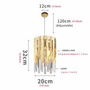 GobekUsa Gold K9 Crystal LED Chandelier for Living Room Kitchen Dining Bedroom