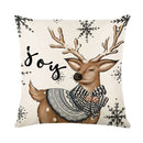 GobekUsa Christmas Pillowcase Collection - Festive Sofa Decor with Christmas Tree, Elk, Snowman