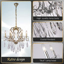 GobekUsa Crystal LED Chandelier for Kitchen Dining Living Bedroom Room