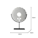 GobekUsa Geometric Totem Resin Statue | Chinese Retro Home Decor Accessory
