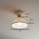 GobekUsa Copper Wood LED Ceiling Lamp Ceramic Modern Ceiling Lights for Home Decor