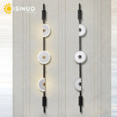 GobekUsa LED Marble Wall Lights - Black Metal Sconces for Living Room, Stairs & Aisle