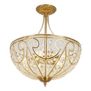 GobekUsa Luxe Crystal Semi Chandelier for Bedroom, Restaurant, Aisle - European Retro Style