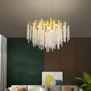 GobekUsa Gold Aluminium Crystal Chandelier for Elegant Dining Room Lighting