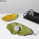 GobekUsa Leaves Tray Jewelry Stand - Multicolour Earrings & Necklace Display Plate
