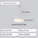 GobekUsa Itka Pendant Lamp - Minimalist White Lamp Shade for Dining Table, Bedroom, Kitchen