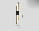 GobekUsa Gold Tube Wall Sconce Iron Acrylic Modern Bedroom Living Room Lamps
